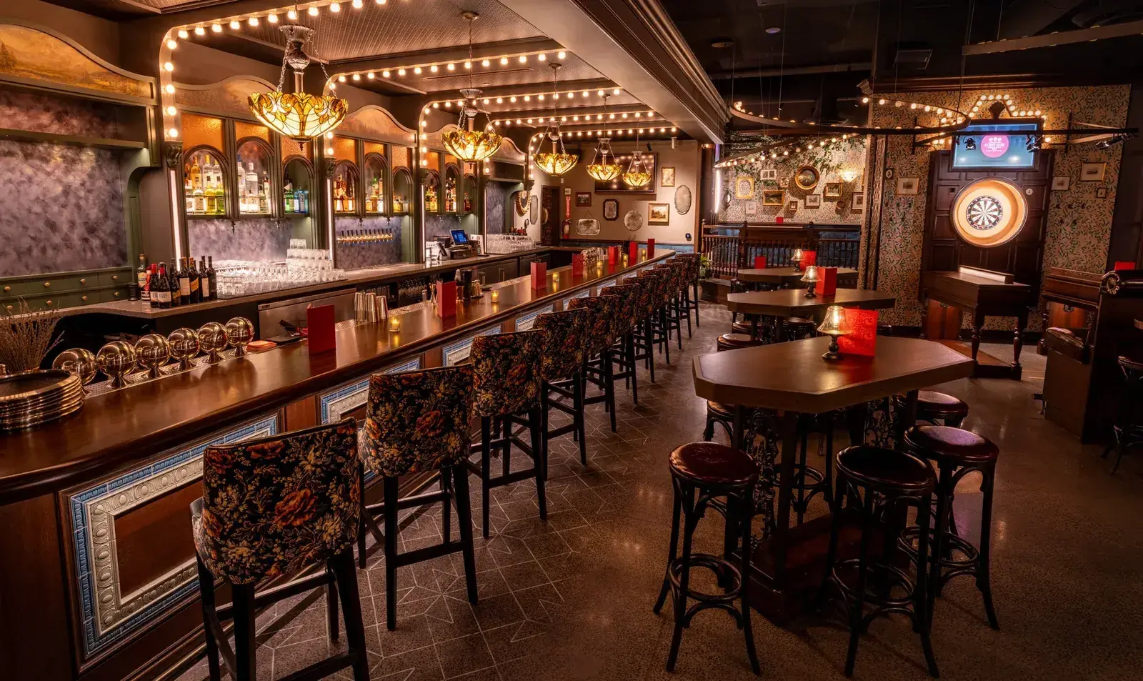 State of Play venue with bar and displays