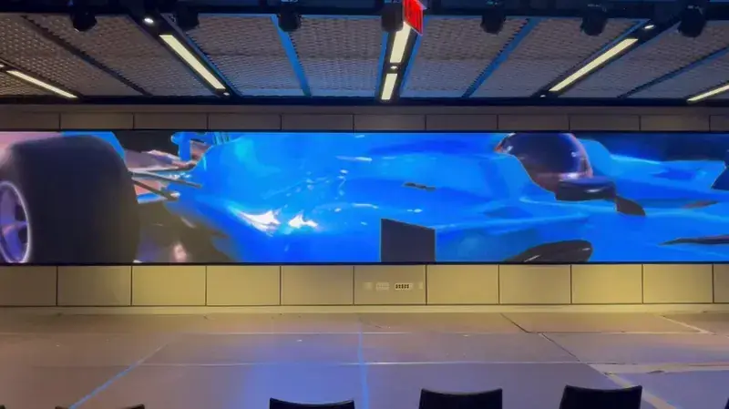LED video wall in the Well & Durst town hall space